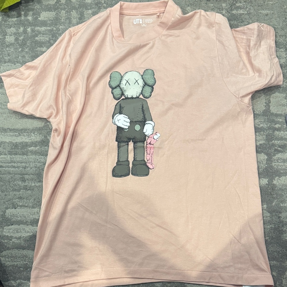 Graphic Kids Pink KAWS-style Character Tee